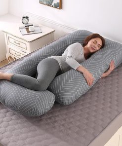 Almohada de Embarazo EchoWisp en Forma de U, 100% Algodón,