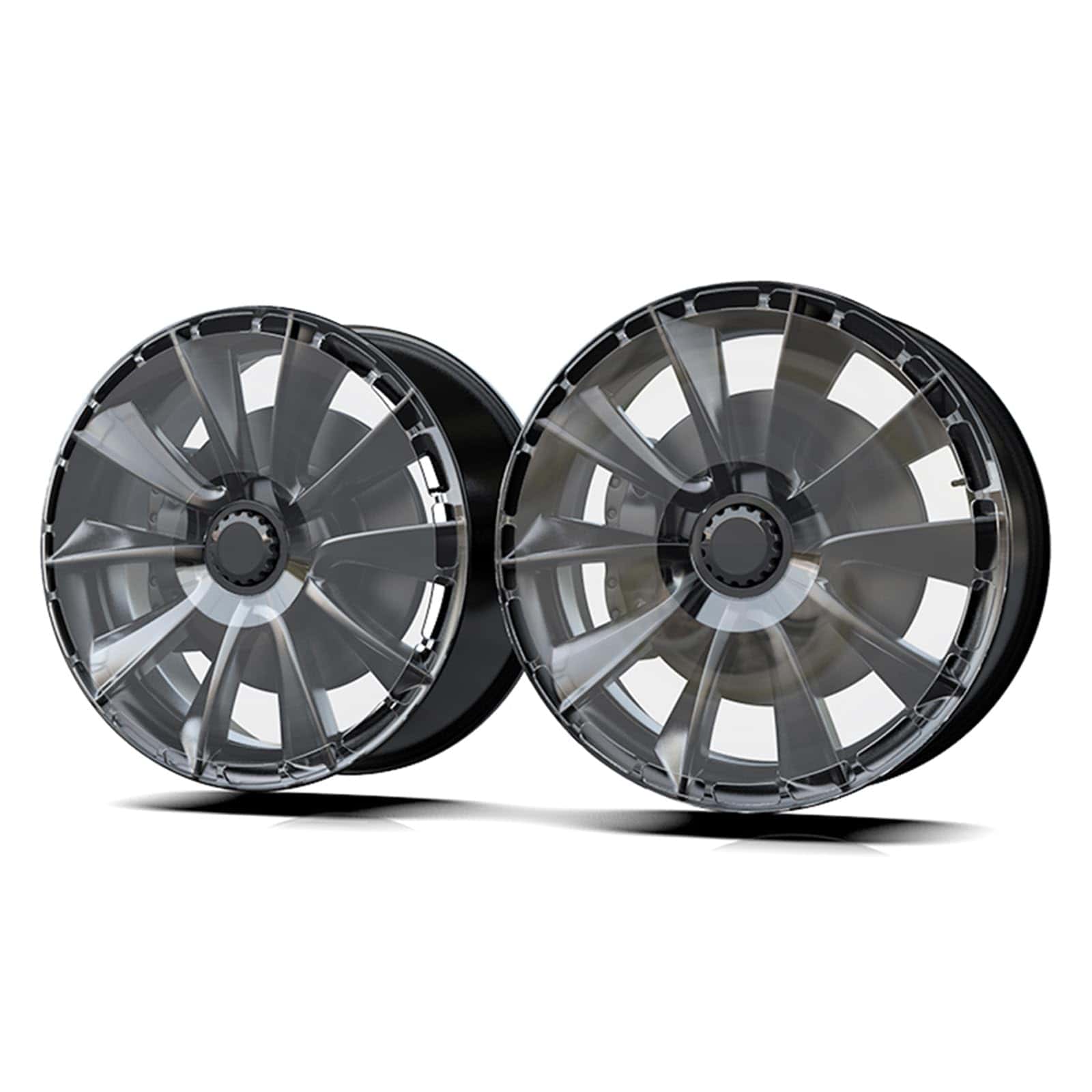 4PCS 19 Pulgadas Cubiertas de Rueda Transparentes para