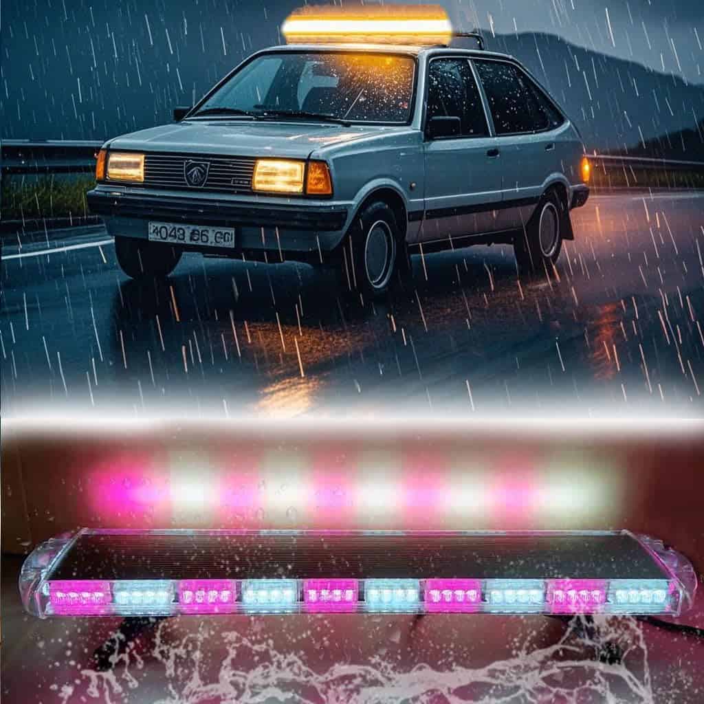 Barra de luces LED ámbar/blanca de camión de 47 pulgadas, - Imagen 6