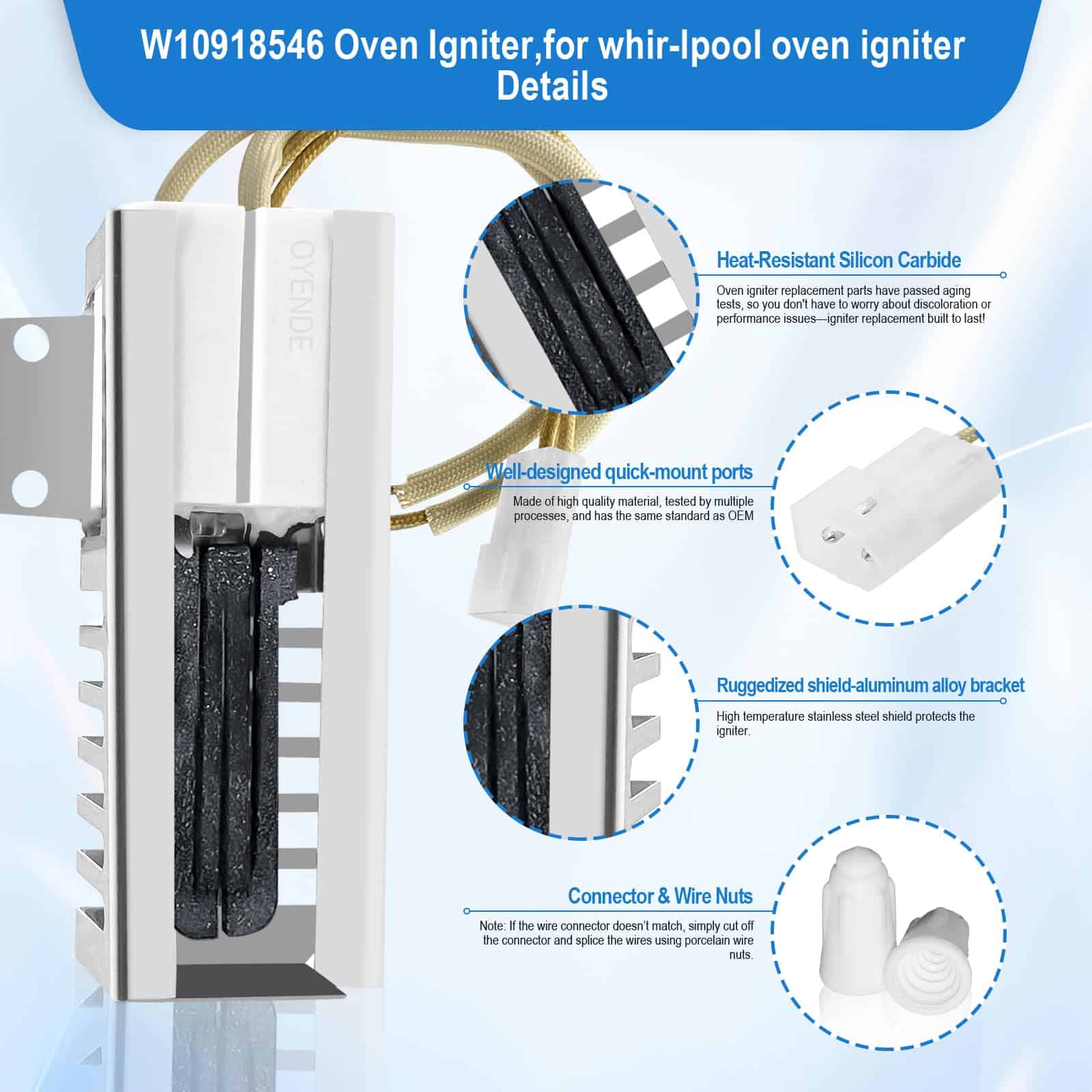 W10918546 Encendedor de Horno para Estufa de Gas, para - Imagen 6