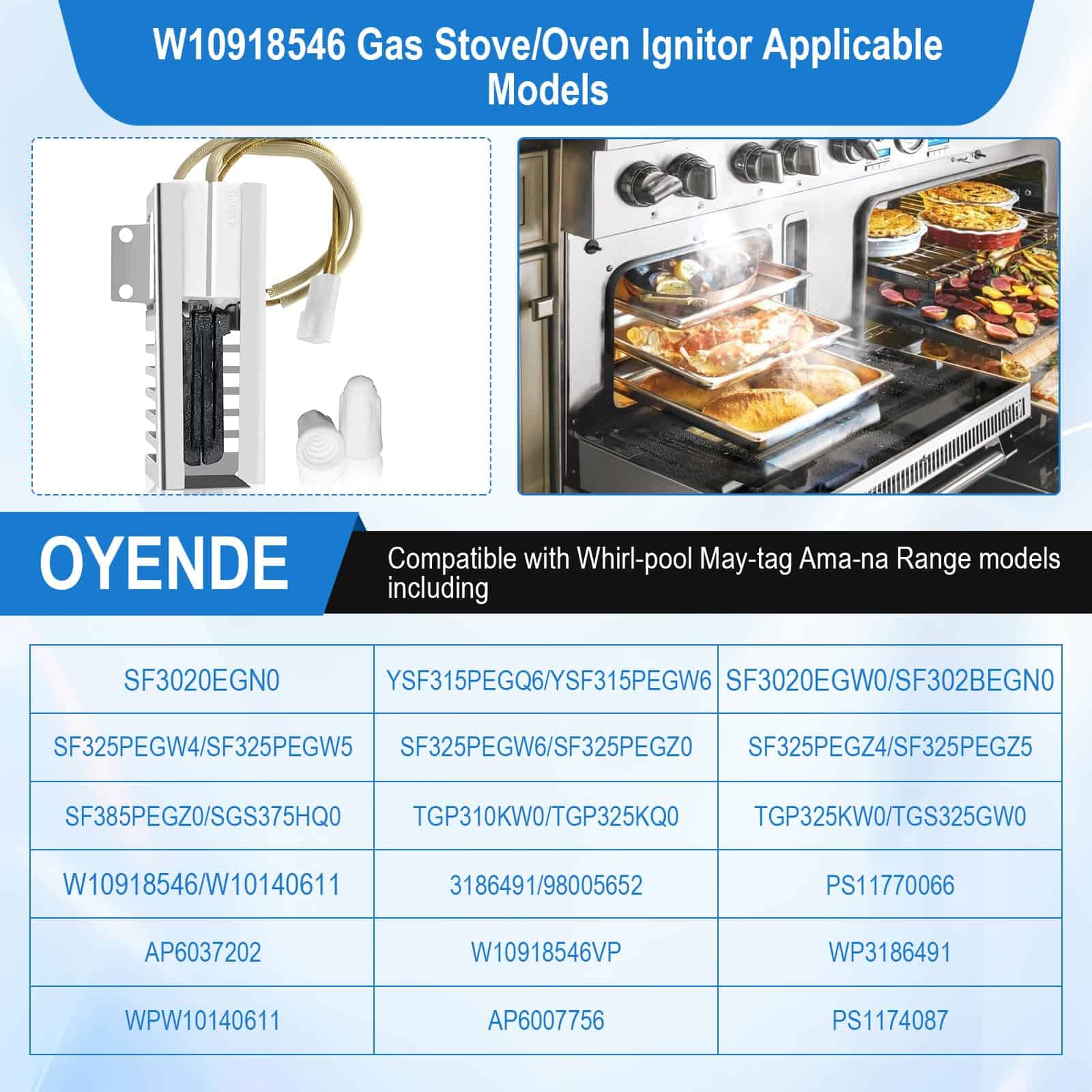 W10918546 Encendedor de Horno para Estufa de Gas, para - Imagen 8