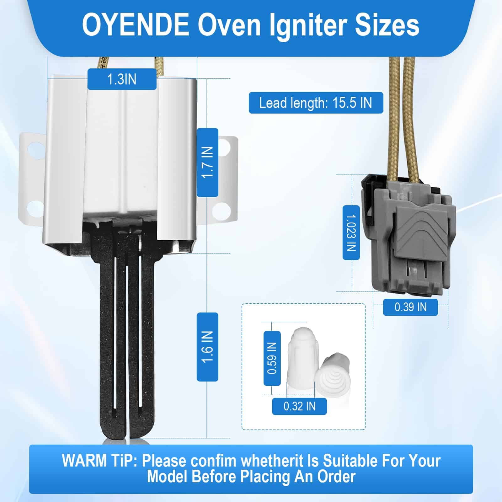 WB13X25500 Encendedor de Horno de Gas para Horno GE, - Imagen 6