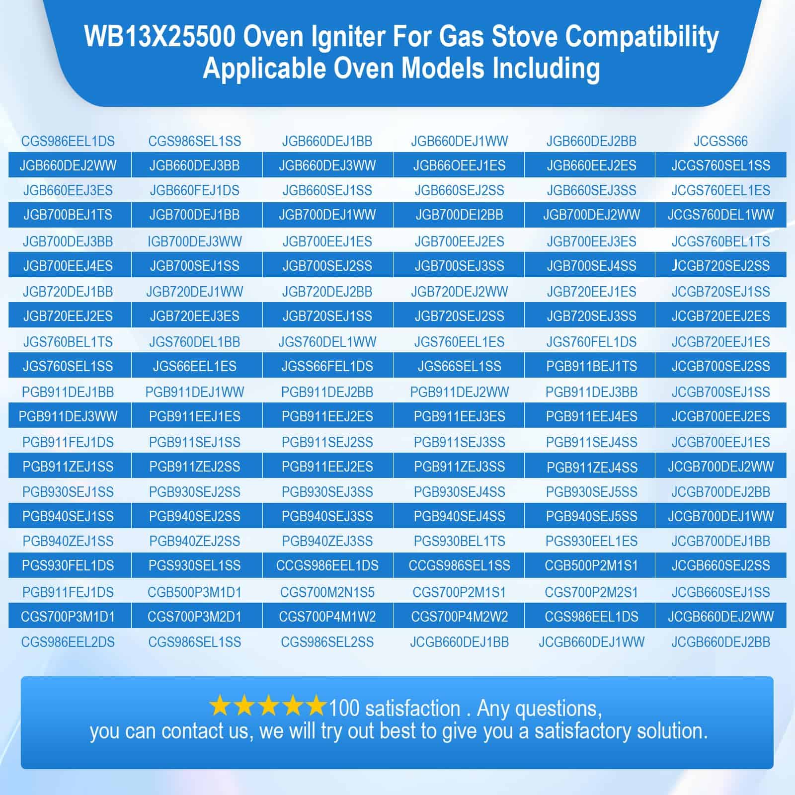 WB13X25500 Encendedor de Horno de Gas para Horno GE, - Imagen 8
