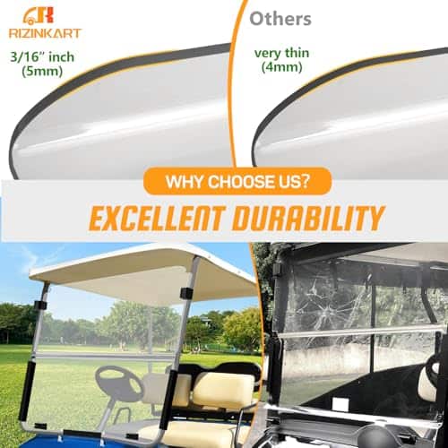 Parabrisas para Carro de Golf RIZINKART para Yamaha G22, - Imagen 4