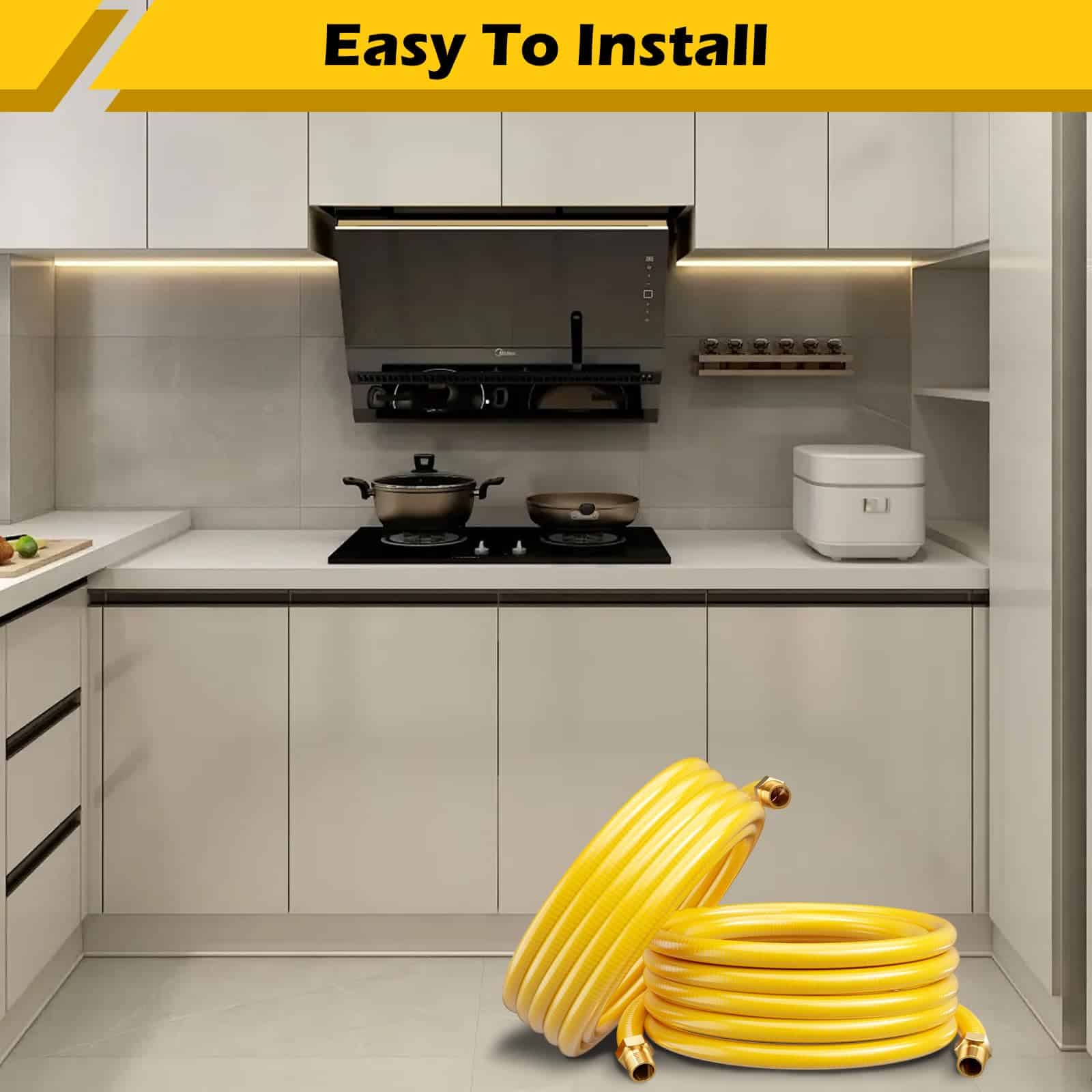 Manguera de gas natural flexible de 33 pies 1/2", Tubería - Imagen 9