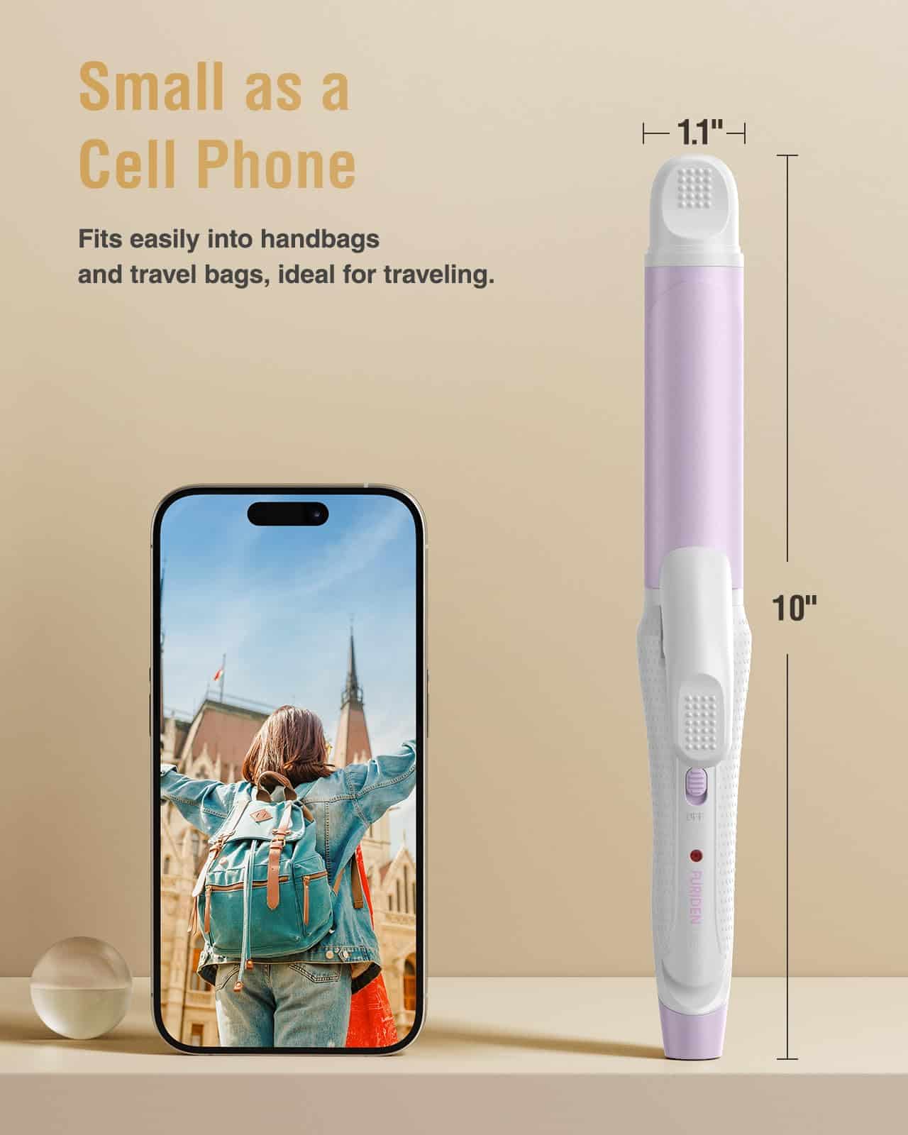 Rizador de Viaje Europe Mini: Rizador de Viaje de Voltaje - Imagen 3