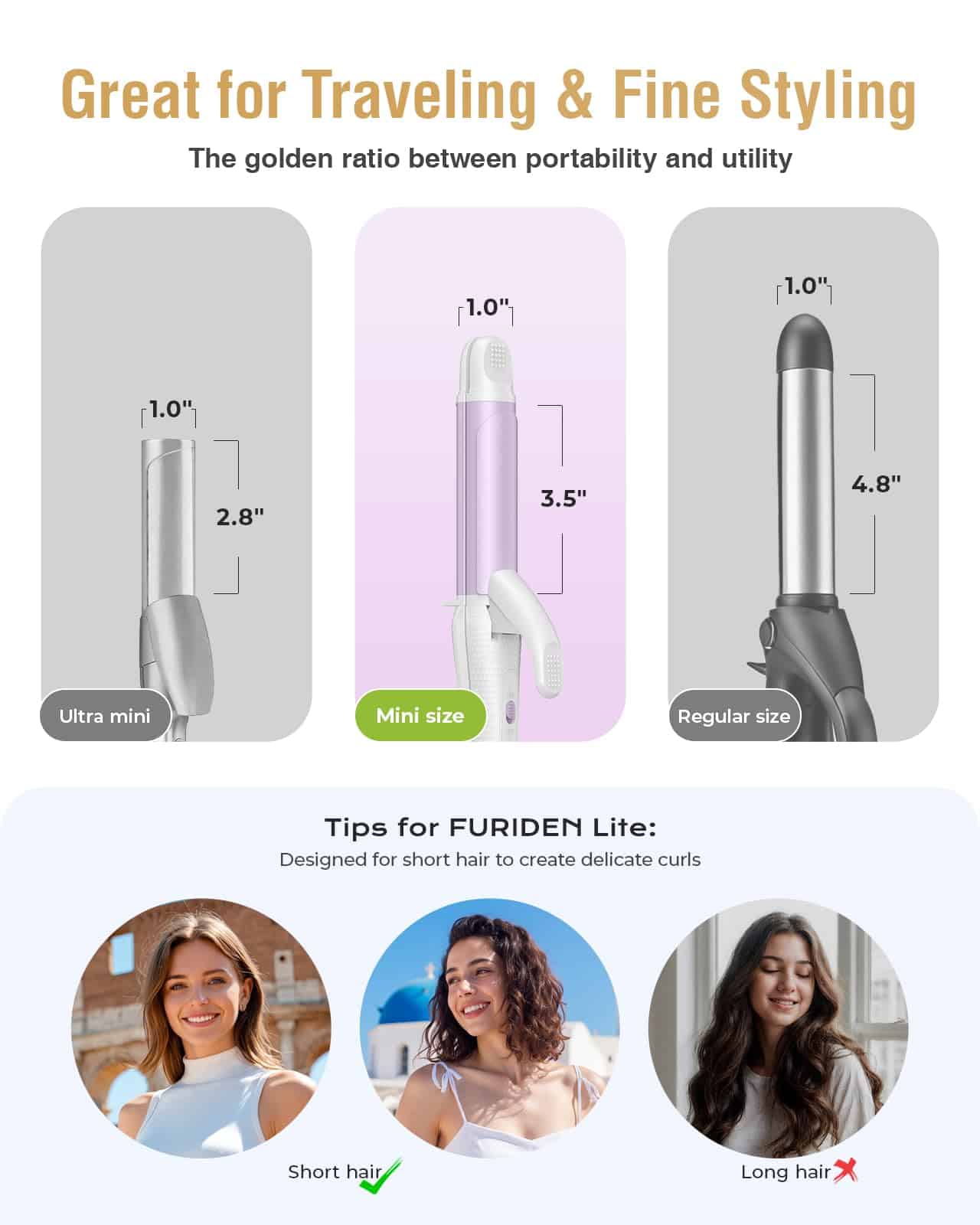 Rizador de Viaje Europe Mini: Rizador de Viaje de Voltaje - Imagen 4