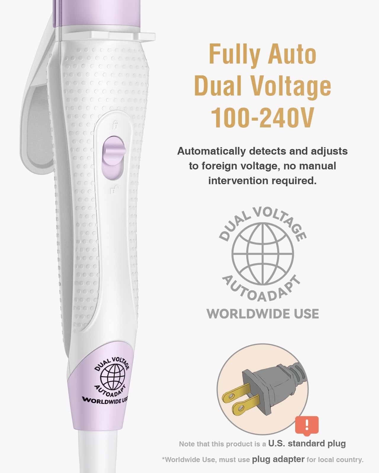 Rizador de Viaje Europe Mini: Rizador de Viaje de Voltaje - Imagen 5