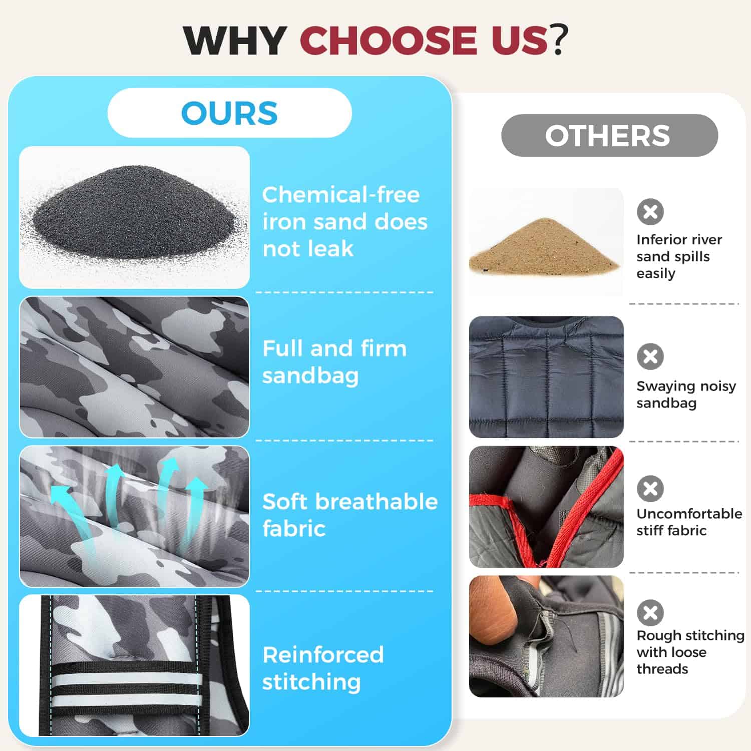 Chaleco de peso BAGAIL, -Camuflaje - Imagen 4