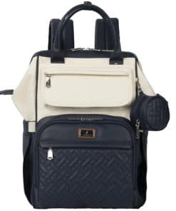 Mochila de piel BabbleRoo para pañales, bolsas multifunción