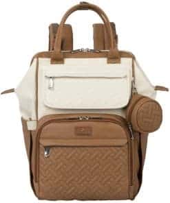 BabbleRoo Mochila de Pañales de Cuero, Bolsos Multifunción