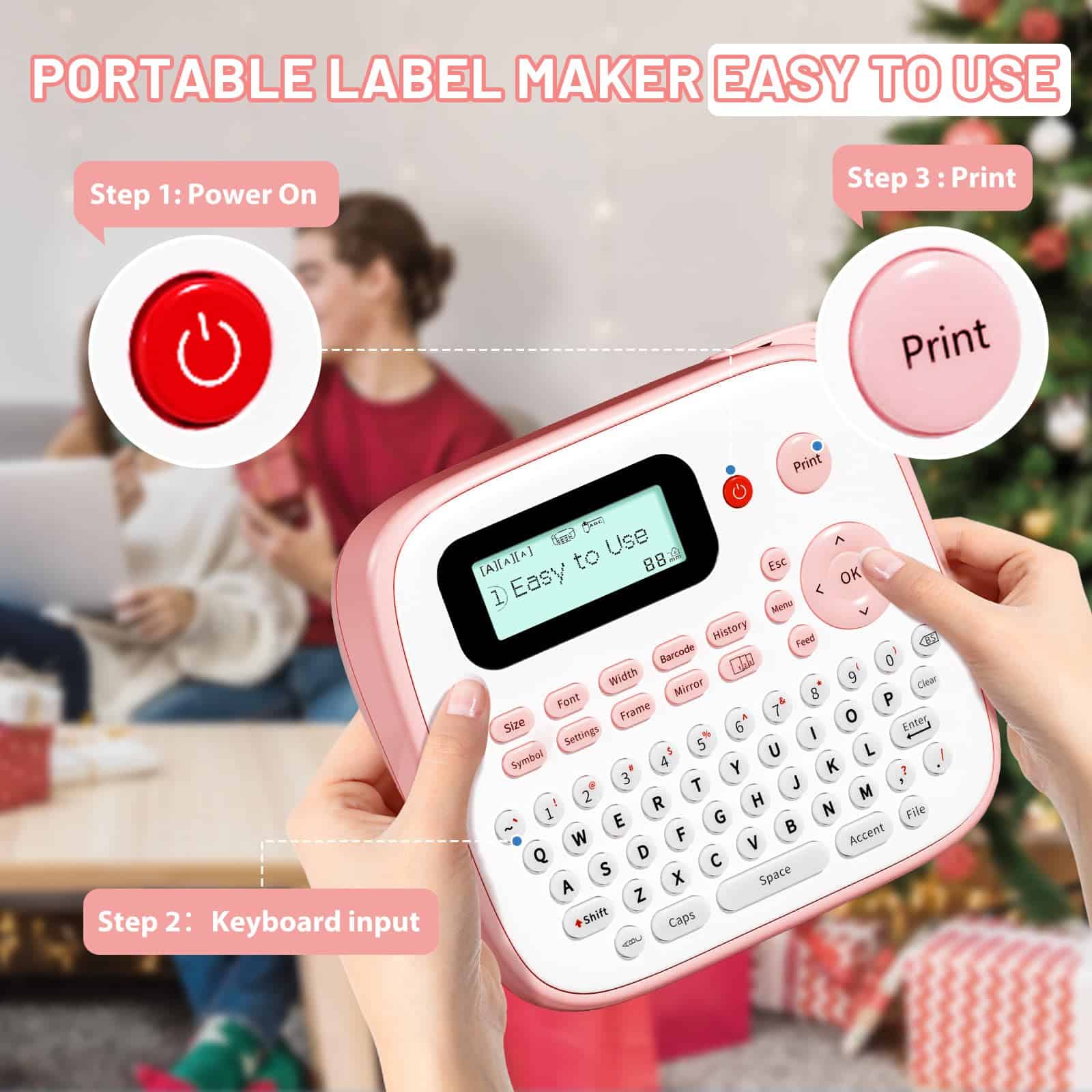 Máquina etiquetadora EazeID Pink con cintas, etiquetadora - Imagen 7