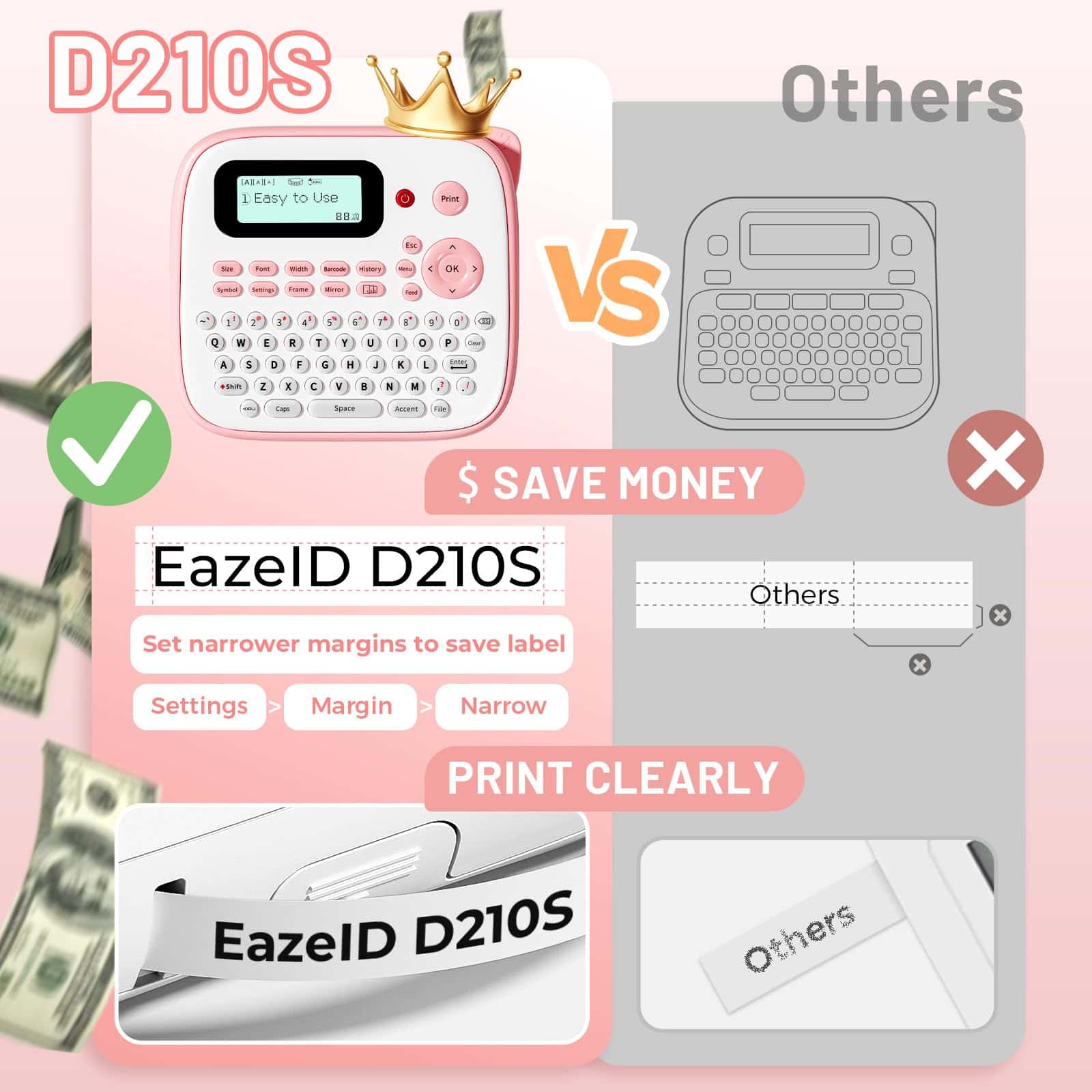 Máquina etiquetadora EazeID Pink con cintas, etiquetadora - Imagen 4