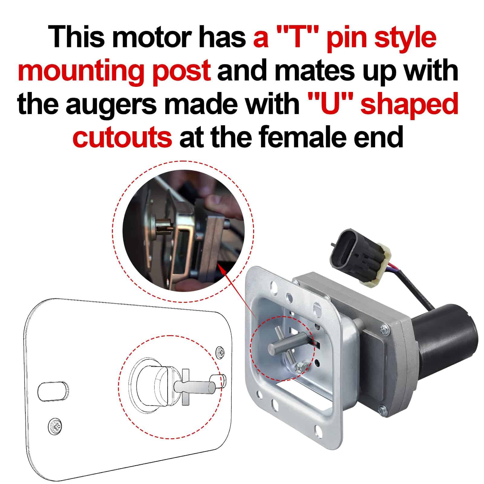 Motor de Alimentación de Gusanos de 12V para Parrillas - Imagen 4
