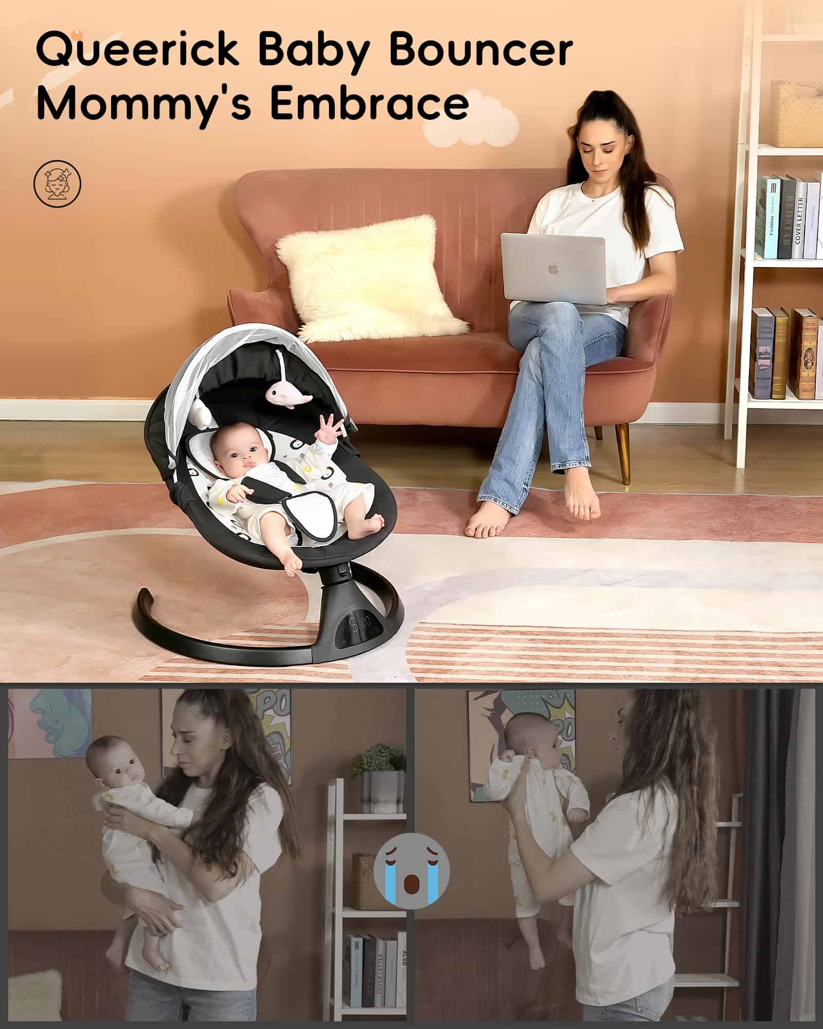Columpio Eléctrico para Bebés Portátil de Infantes a Niños - Imagen 7