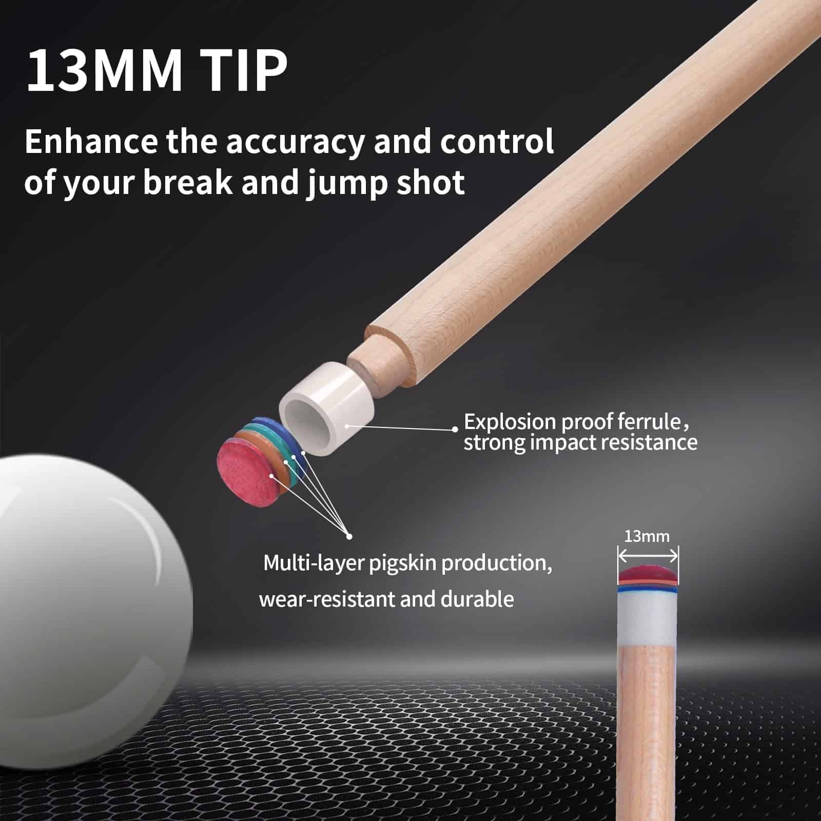 Kmise 58'' 20oz Taco de Billar con -Patrón 1 - Imagen 5