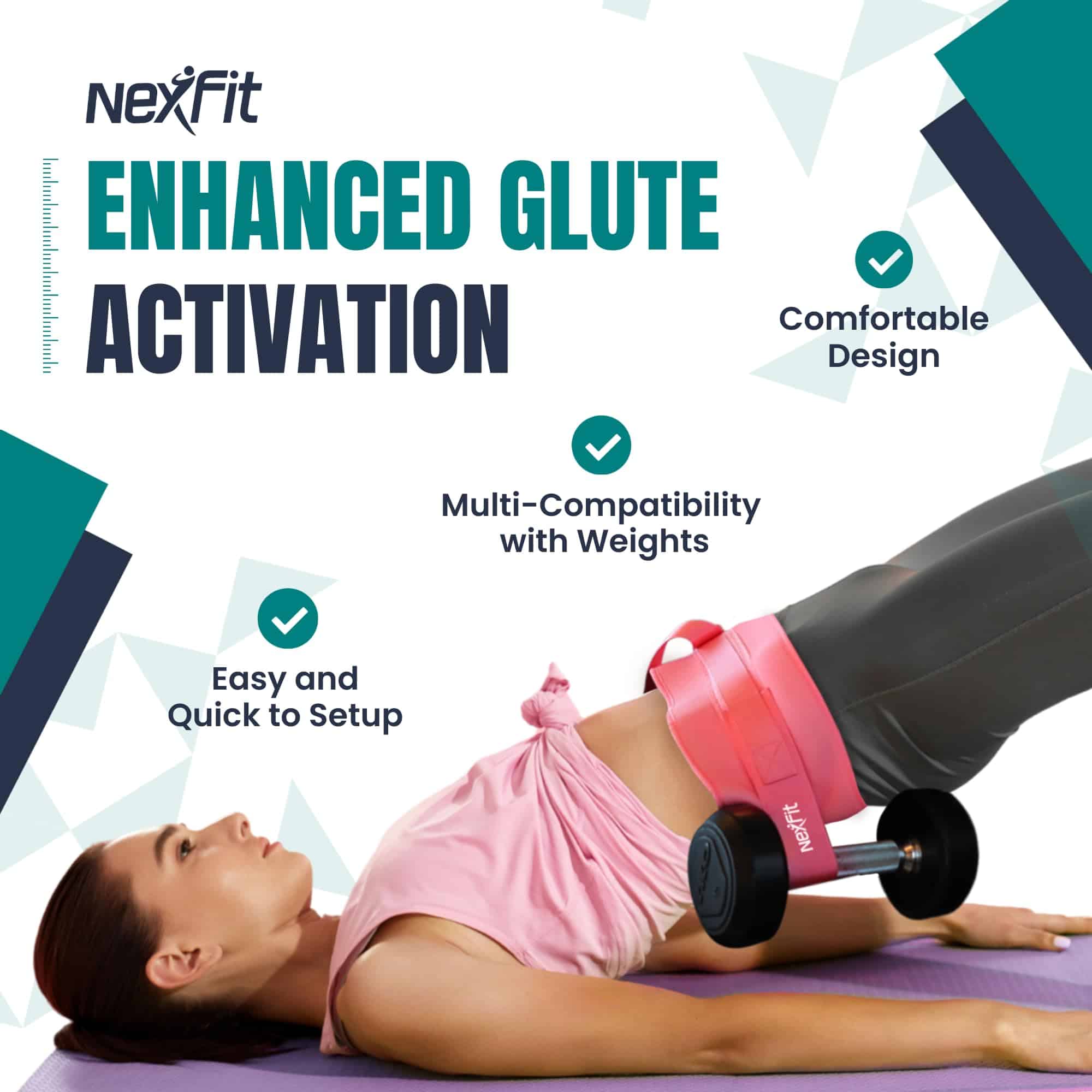 Cinturón de Ejercicio de Cadera NexFit Ajustable Entrenador - Imagen 5