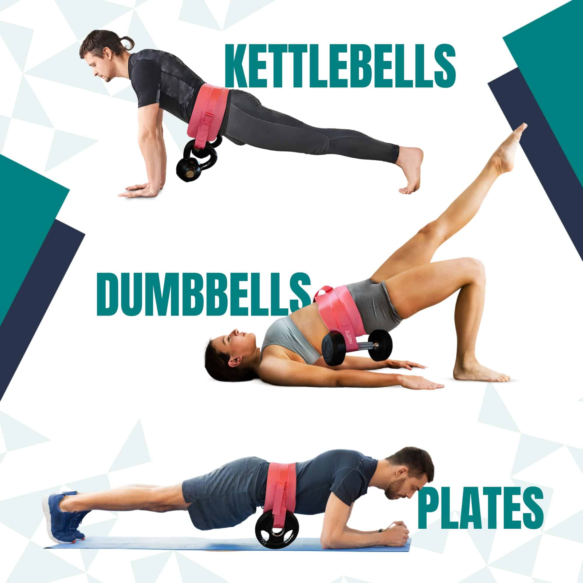 Cinturón de Ejercicio de Cadera NexFit Ajustable Entrenador - Imagen 6