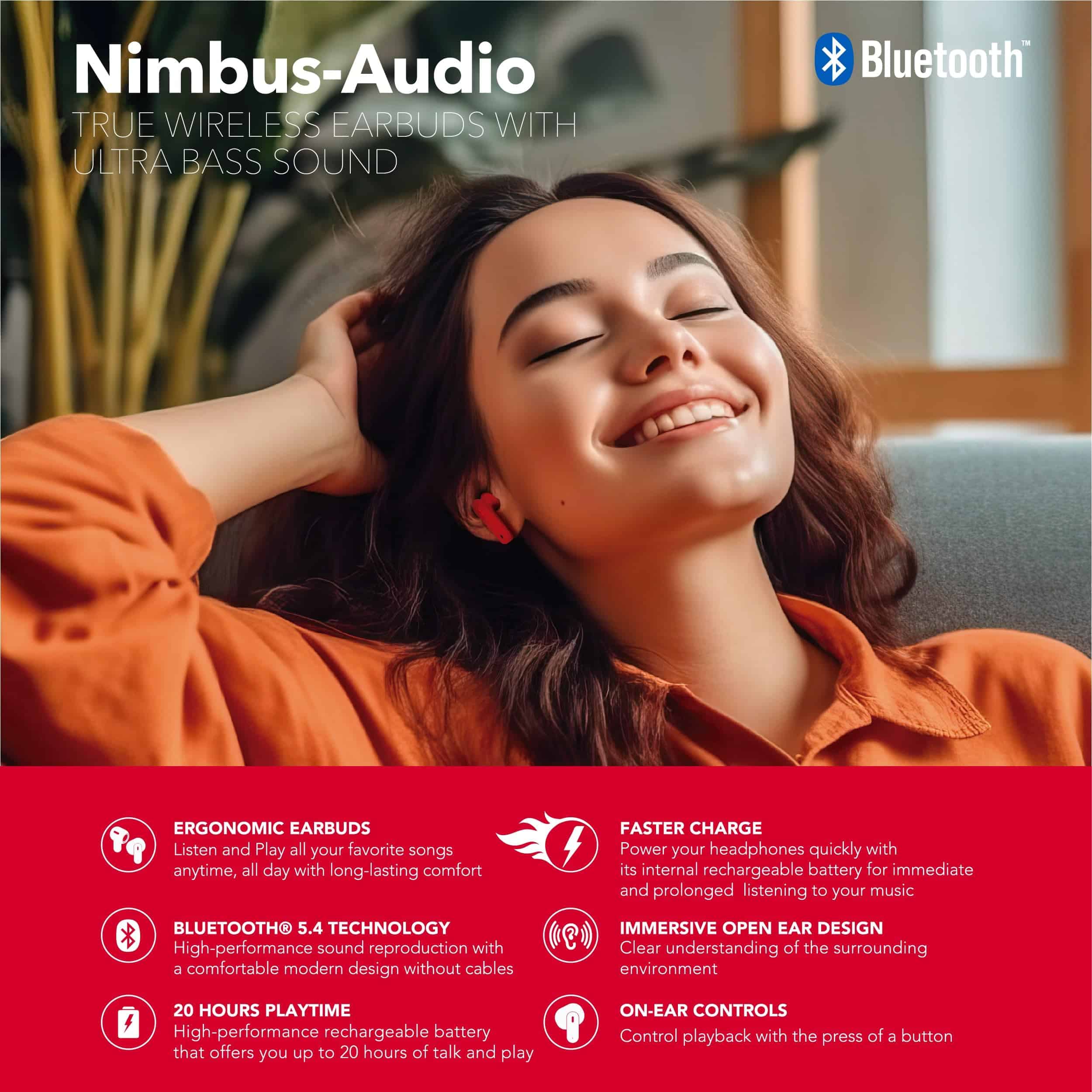 Auriculares Inalámbricos RCA Wave-78 True Wireless, - Imagen 7