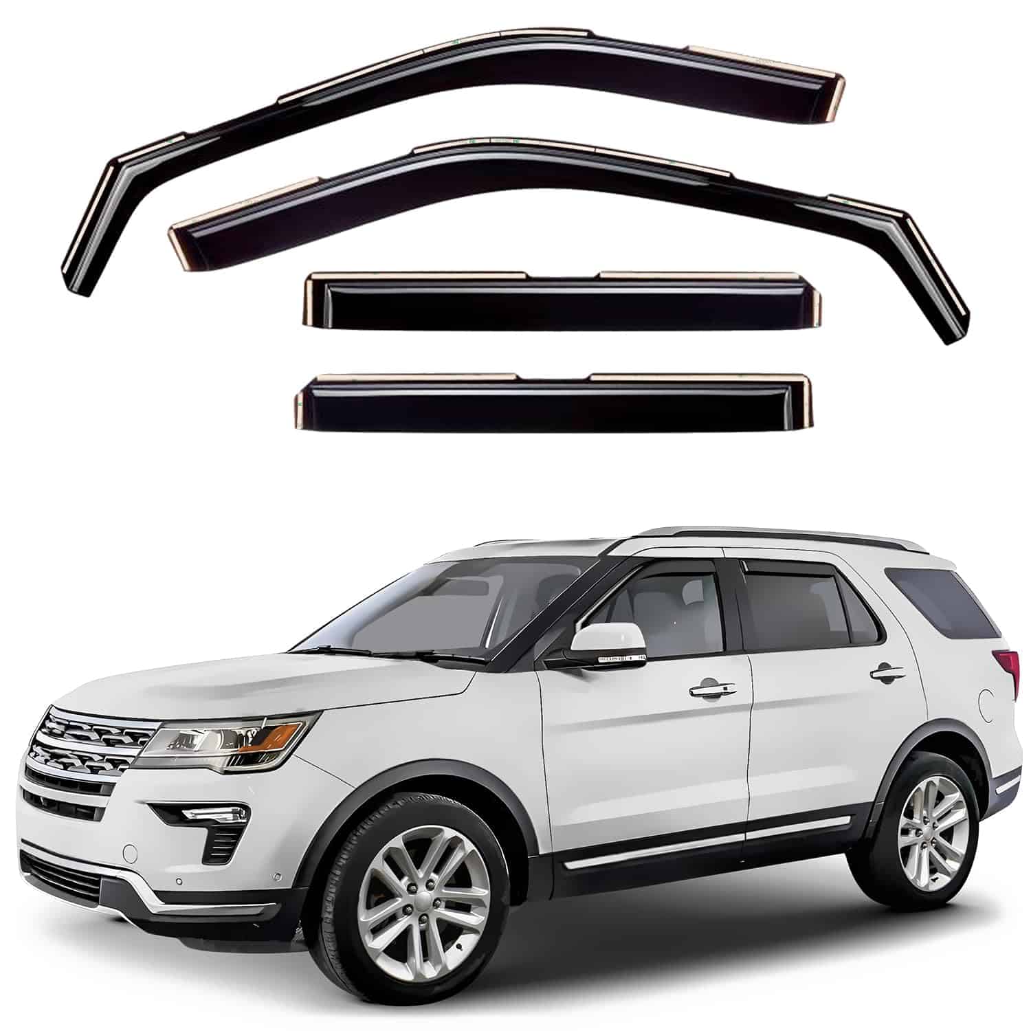 Deflectores de ventana Tintados de humo en el canal lateral