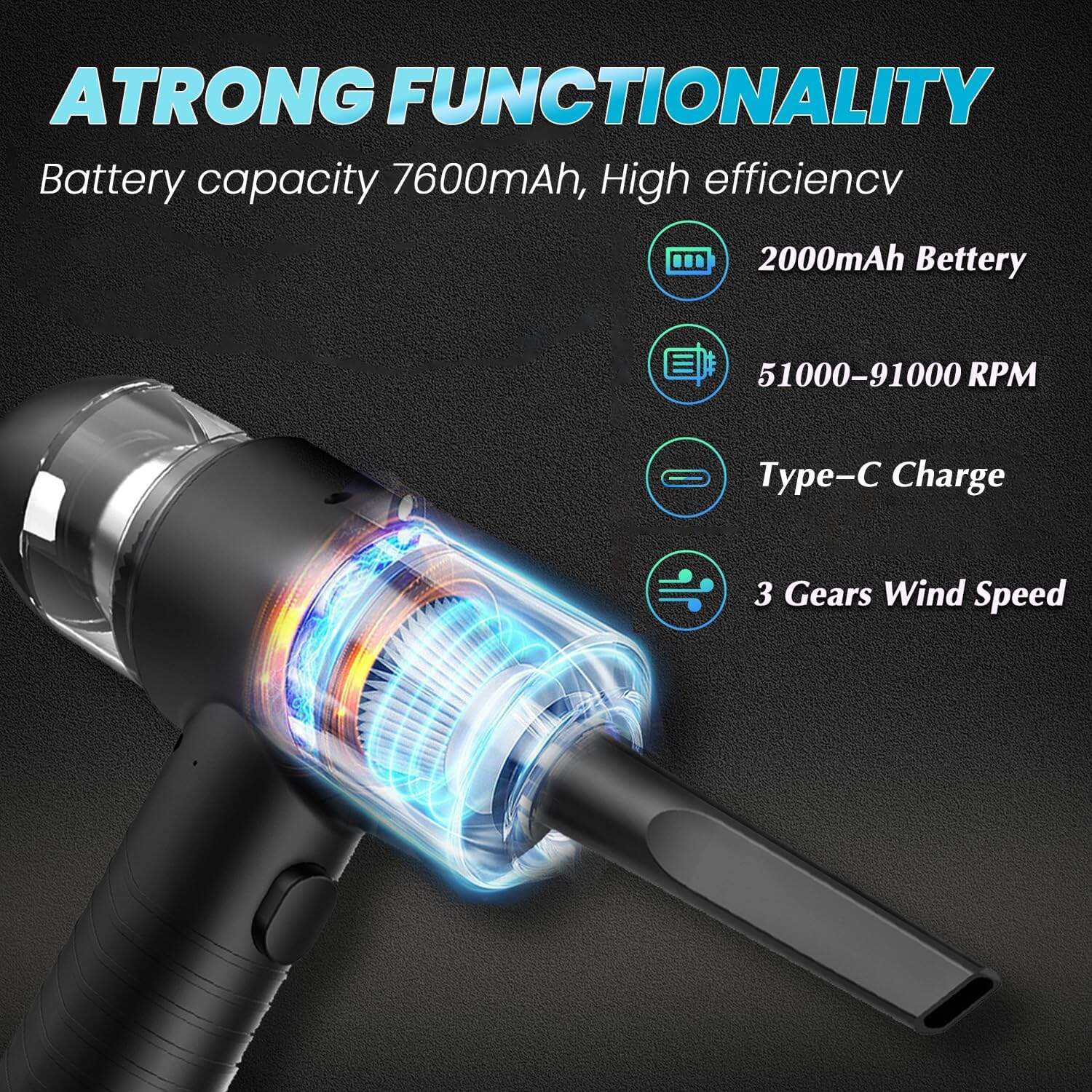 Soplador de Aire Eléctrico para Limpieza Profunda de - Imagen 7