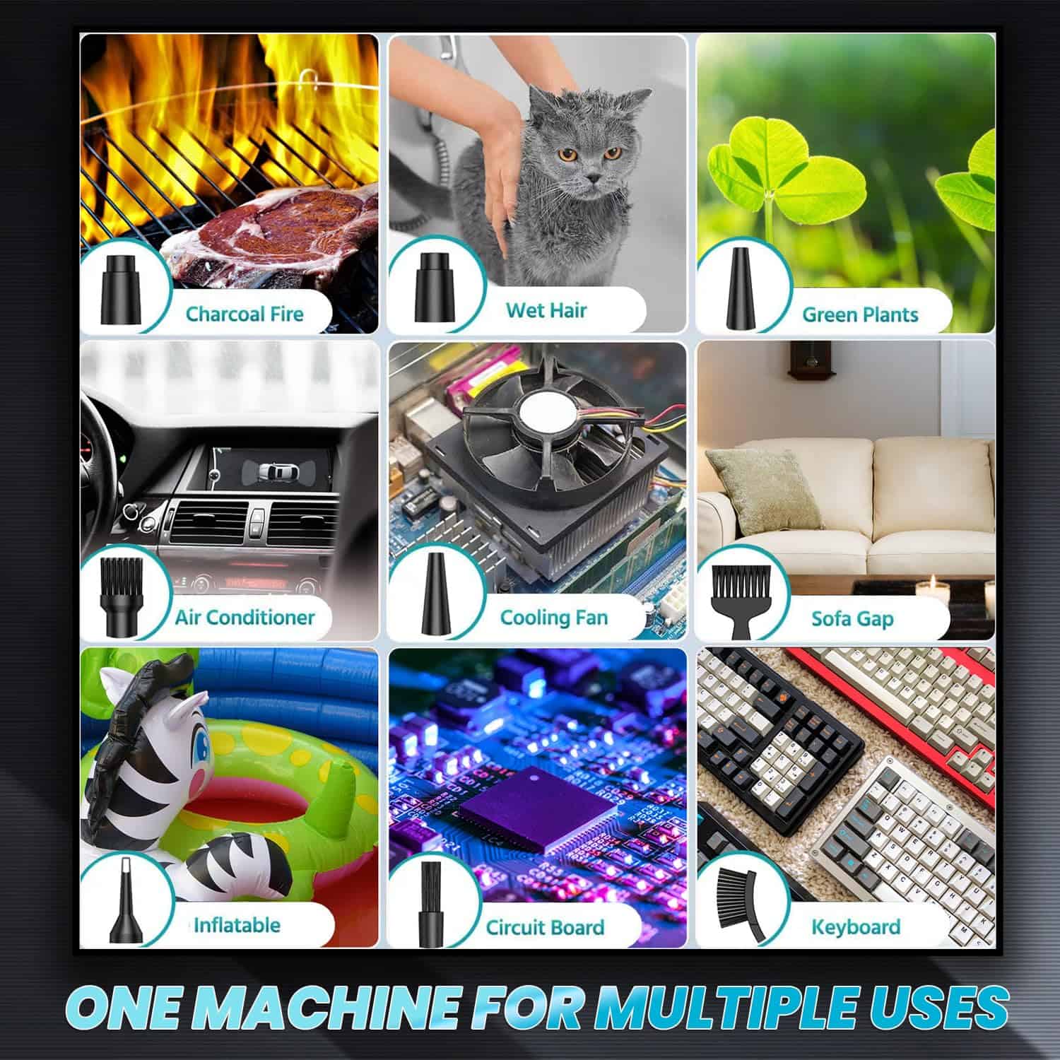 Soplador de Aire Eléctrico para Limpieza Profunda de - Imagen 6