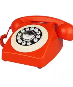 Teléfono Retro, Teléfono con Cable -Naranja