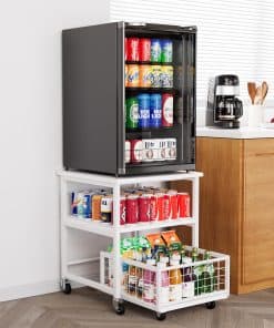 Estante para Mininevera de 3 Niveles con Almacenamiento y