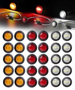 Ledvillage 30 Pcs de Luzes de Marcador Mini Redondas de 3/4