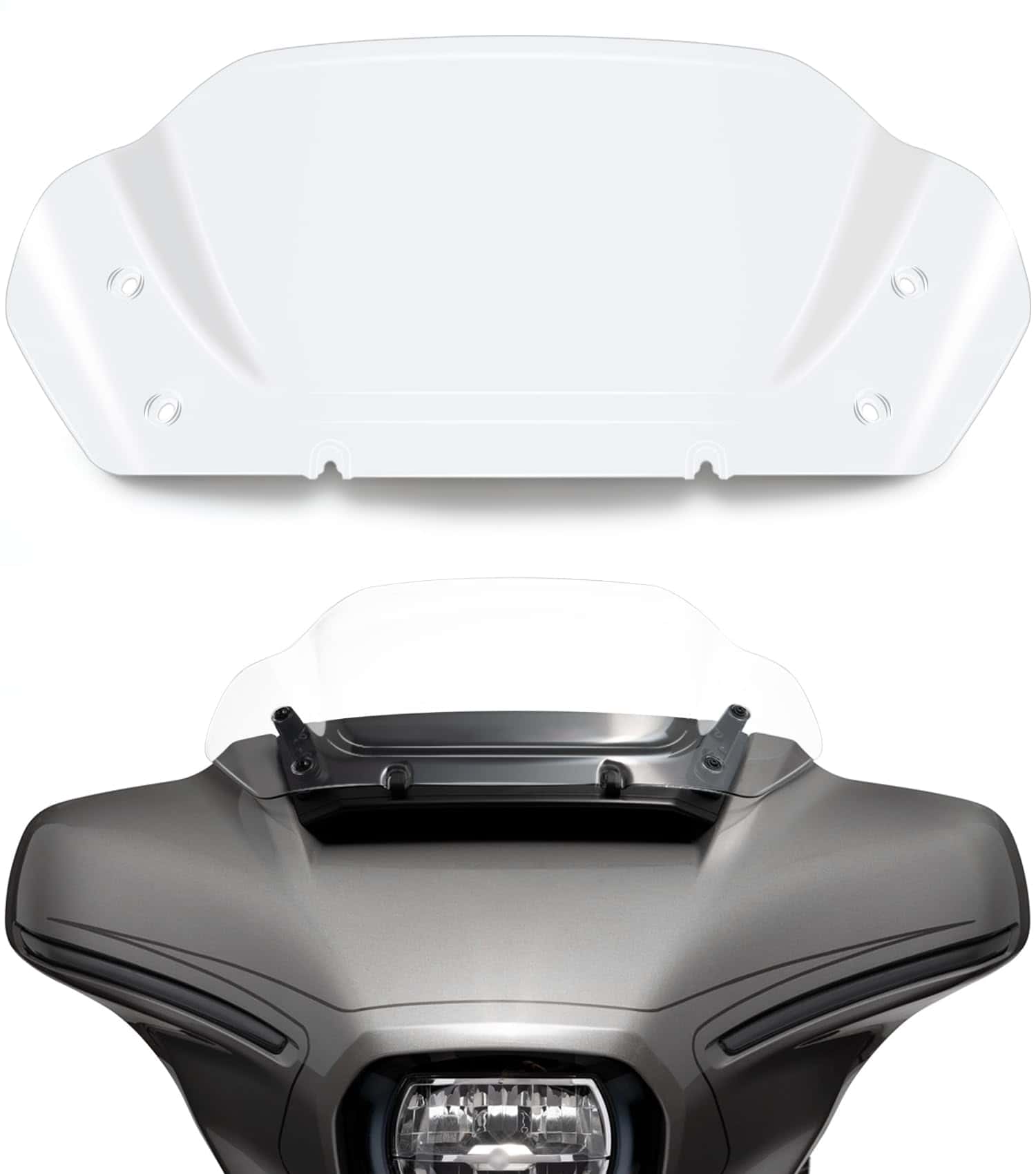 Parabrisas de 8" Wave Windshield Windscreen Wind Splitter