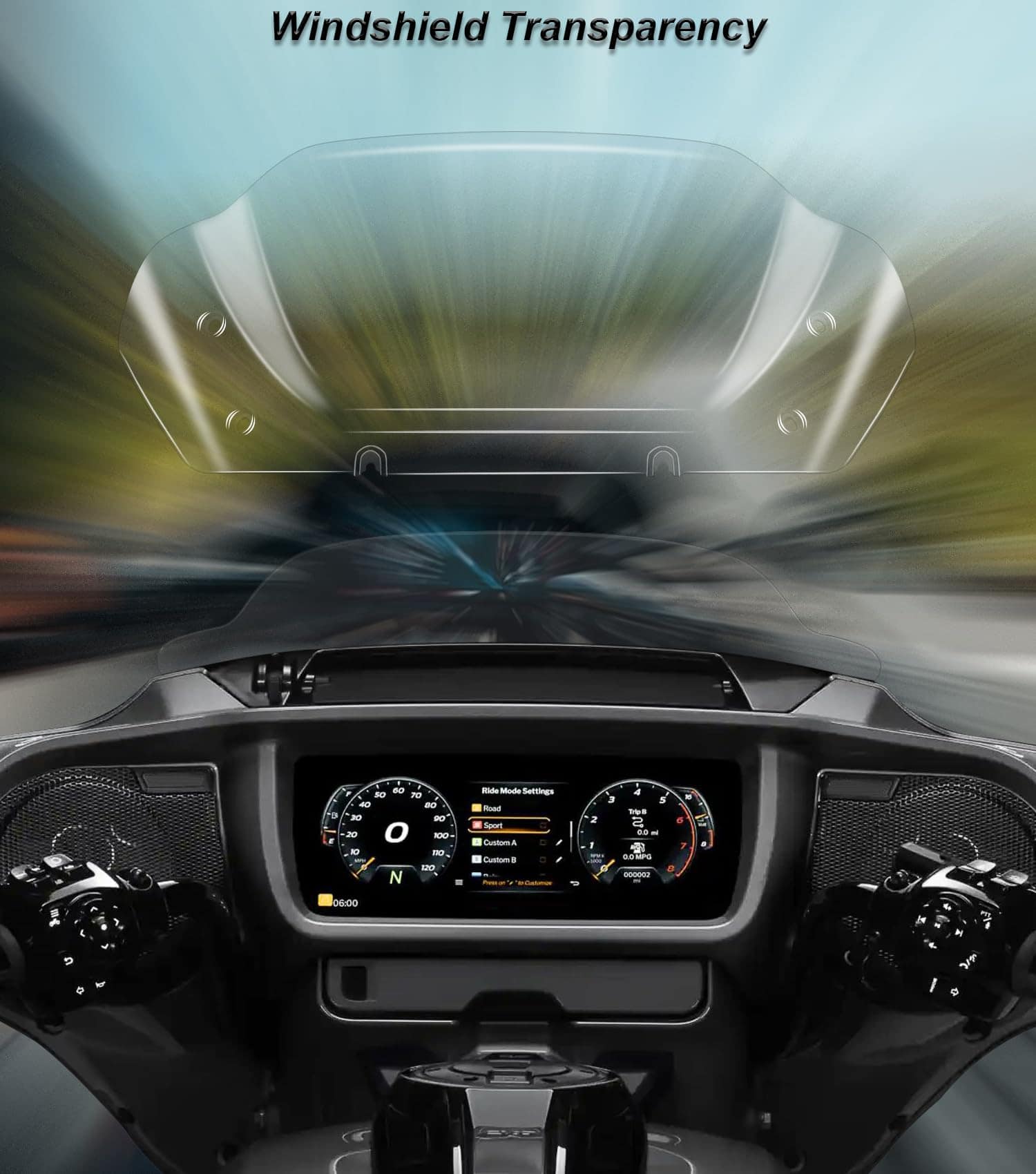 Parabrisas de 8" Wave Windshield Windscreen Wind Splitter - Imagen 5