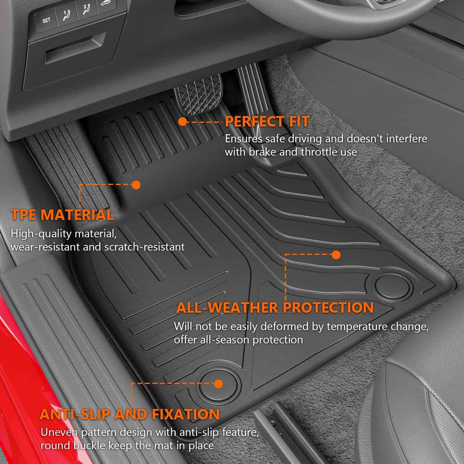 Tapetes para Piso Compatible con 2023-2025 Mazda CX-50 + - Imagen 4