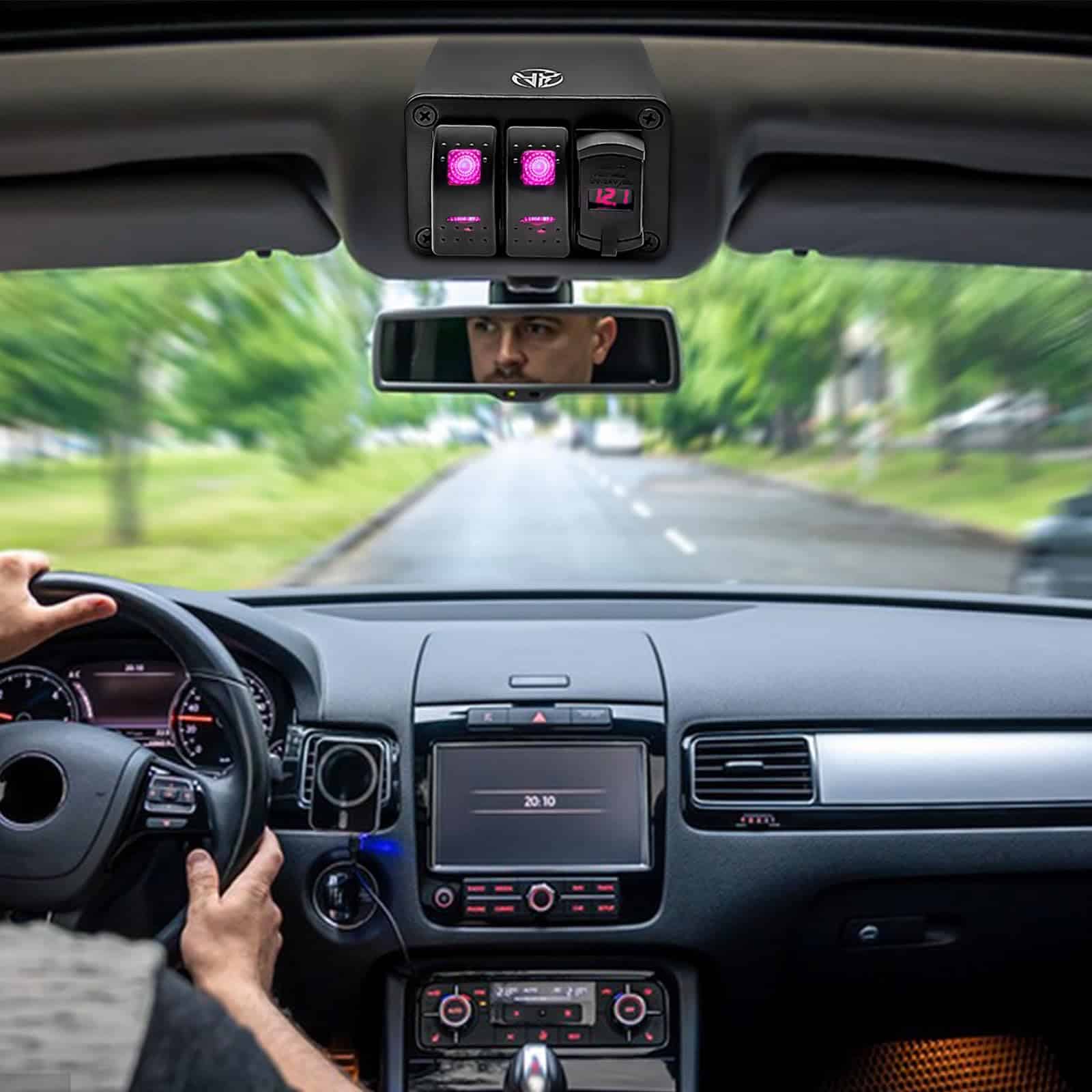 Panel de interruptor de palanca de 2 vías de aluminio 12v - Imagen 8