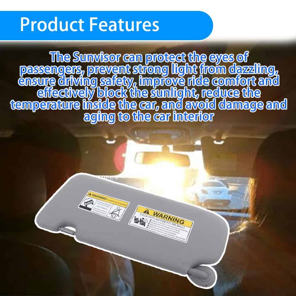 YRMST Visera del Pasajero Derecho con Luz de Espejo - Imagen 8