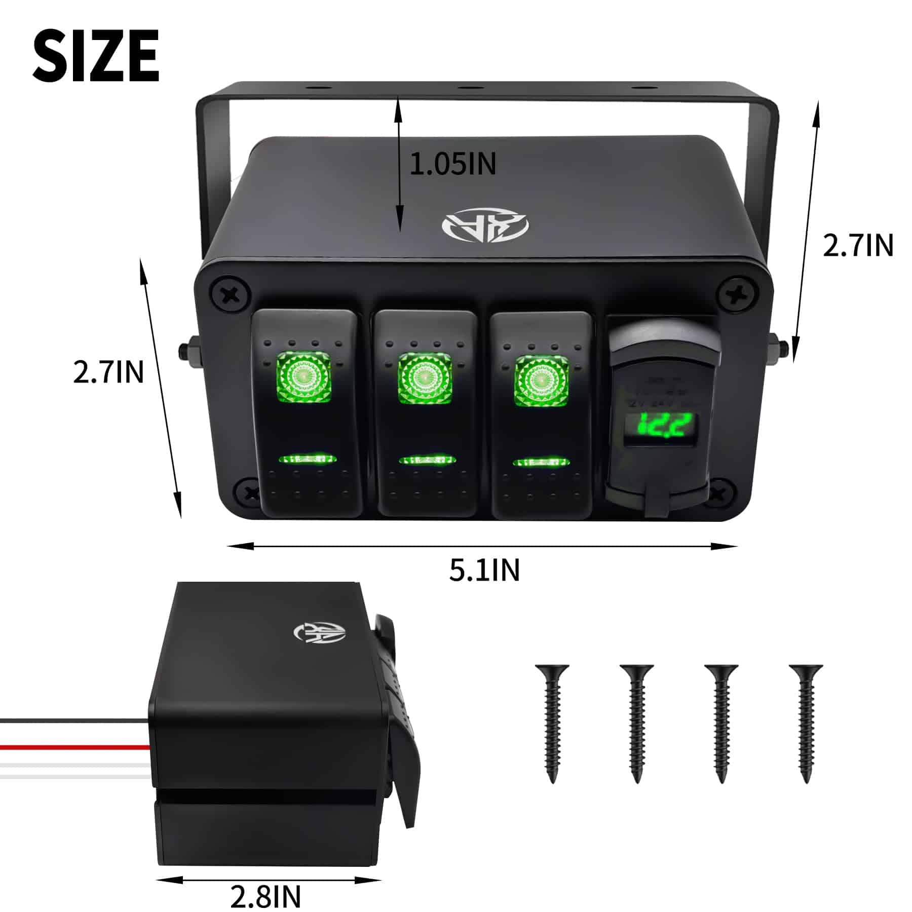 Panel de interruptores basculantes de 3 vías en caja de - Imagen 6