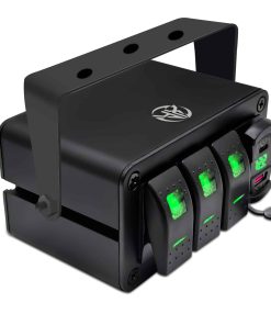 Panel de interruptores basculantes de 3 vías en caja de