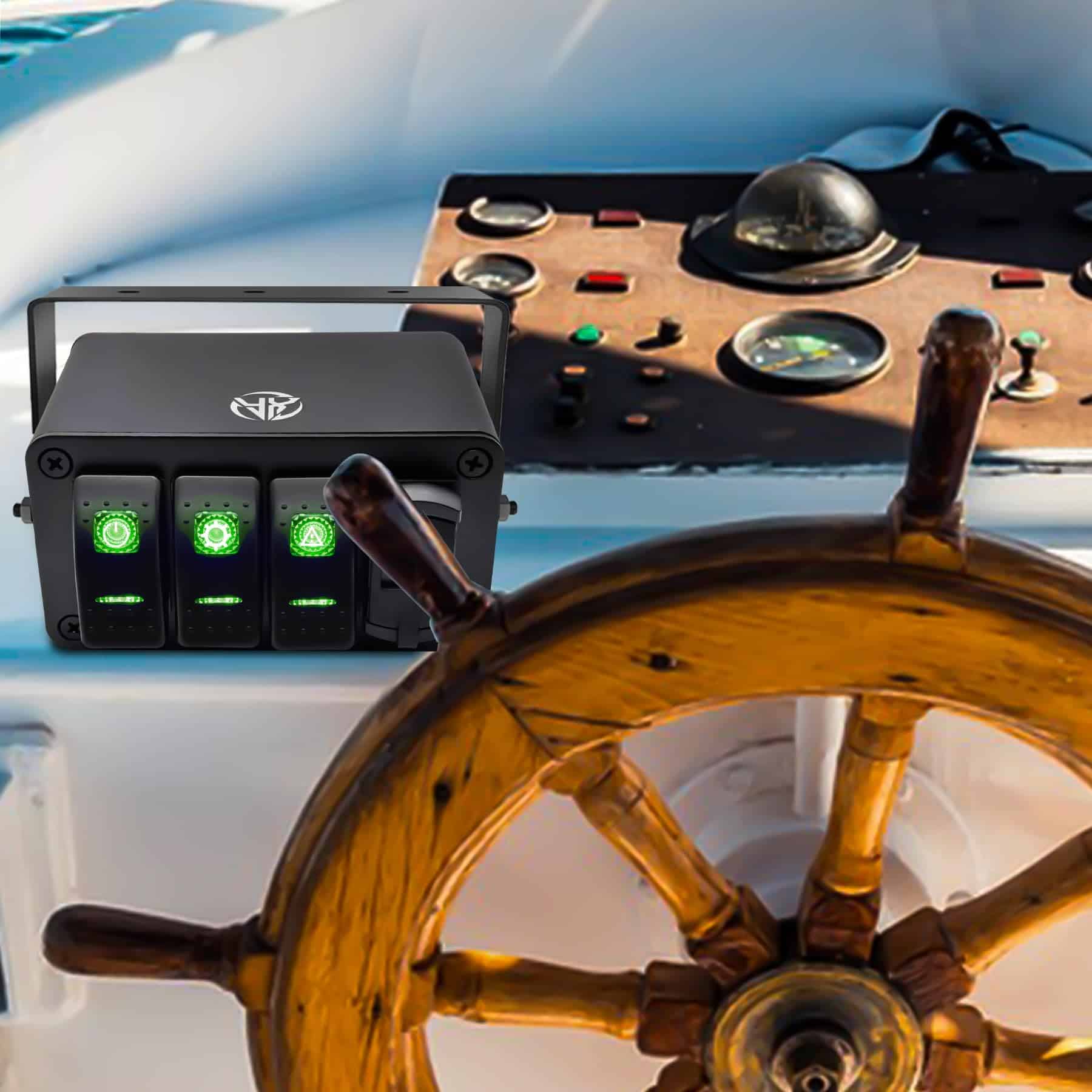 Panel de interruptores basculantes de 3 vías en caja de - Imagen 8