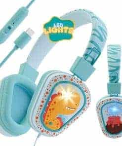Kidrox Audífonos para Niños con Luces LED con Micrófono,