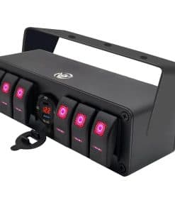 Panel de interruptores de 6 vías de aluminio con