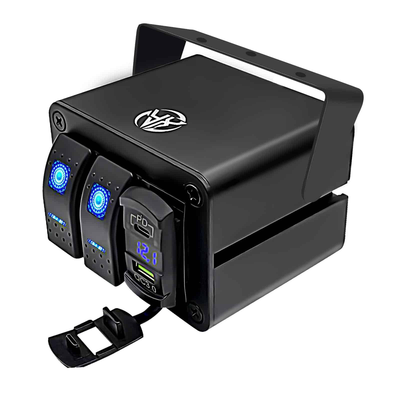 Panel de interruptores de palanca de 2 vías con caja de