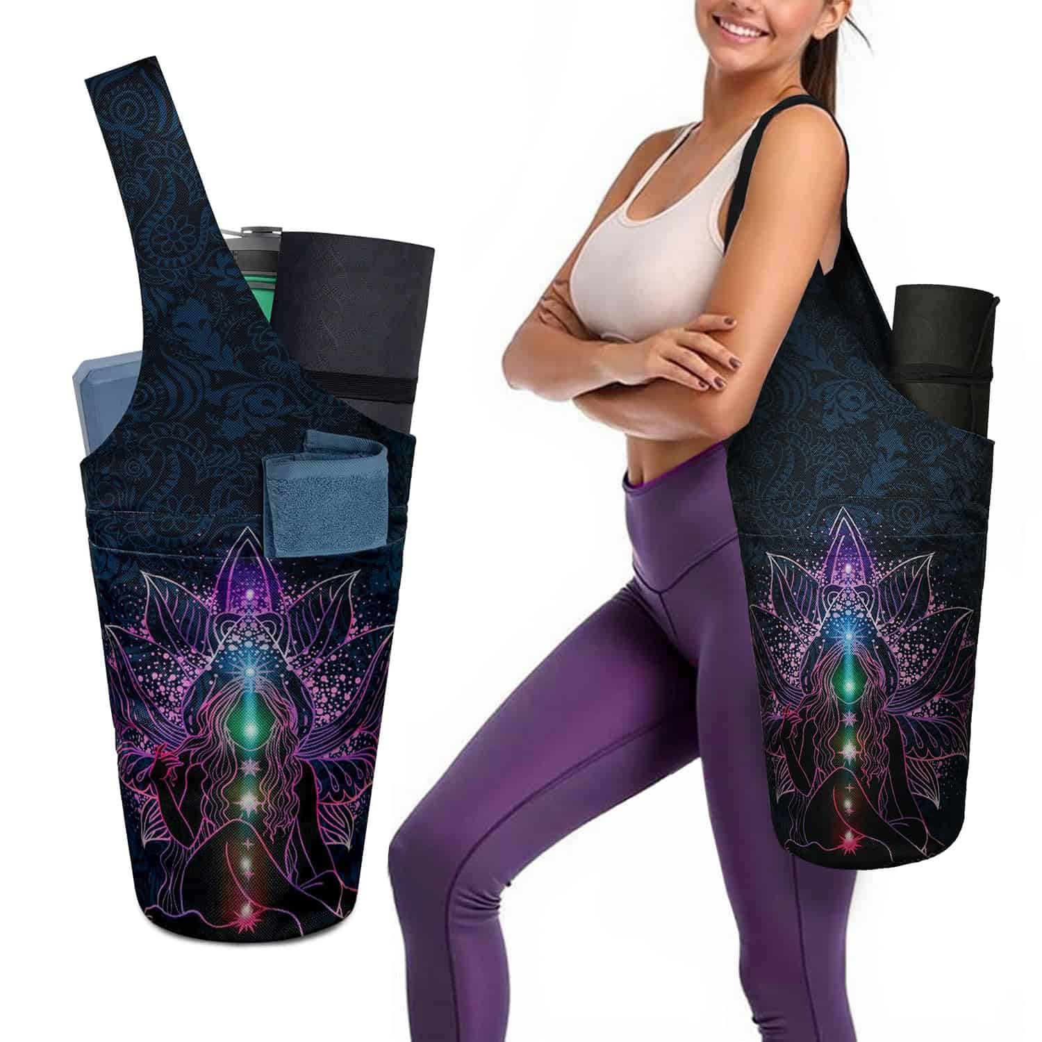 Bolso de Tela de Yoga saniwu para Mujer con Bolsillo
