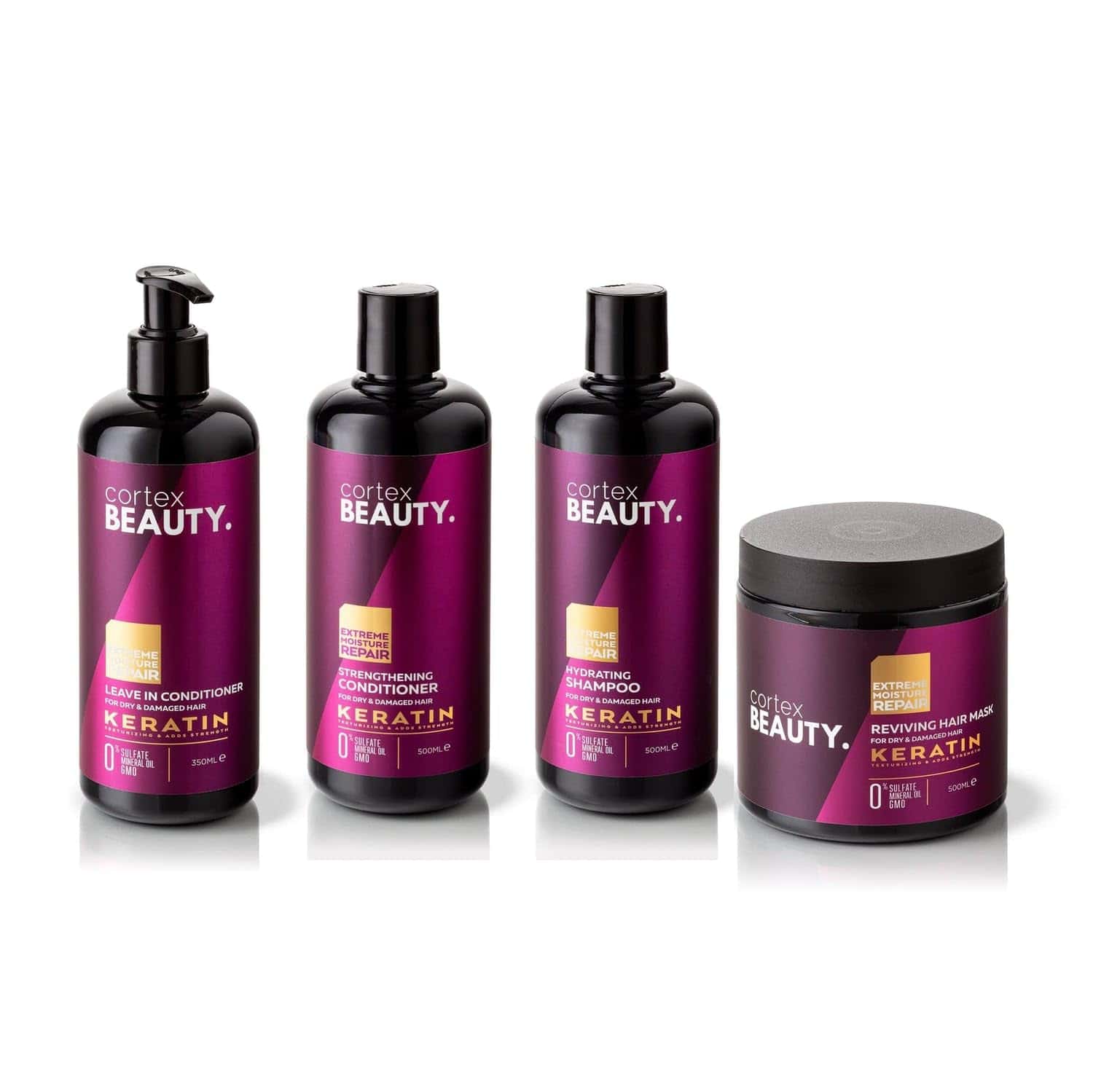 Cortex Beauty | Set de Champú Hidratante de Keratina,
