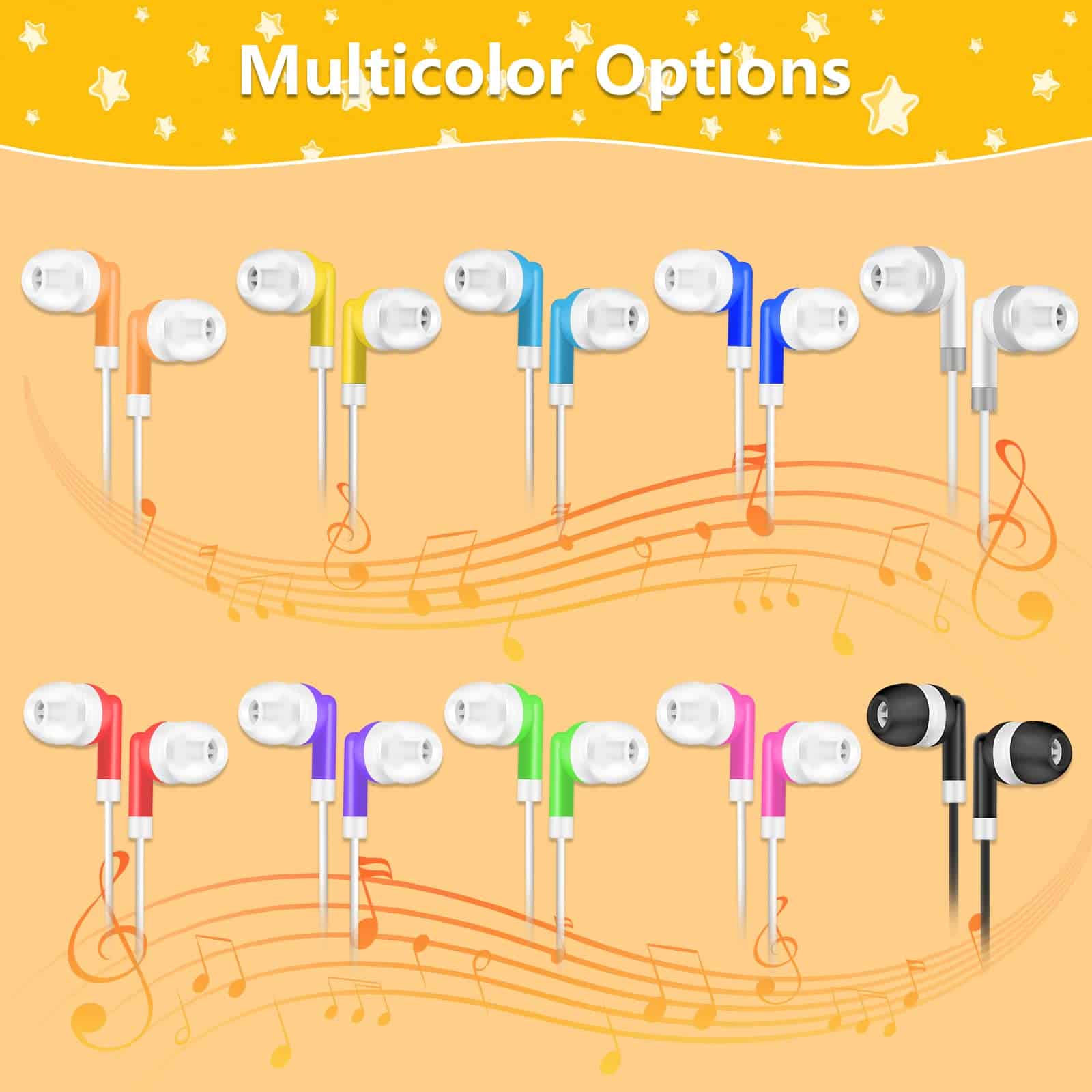 OSSZIT Kids Bulk Earbuds 60 Pack Wholesale Auriculares para - Imagen 4