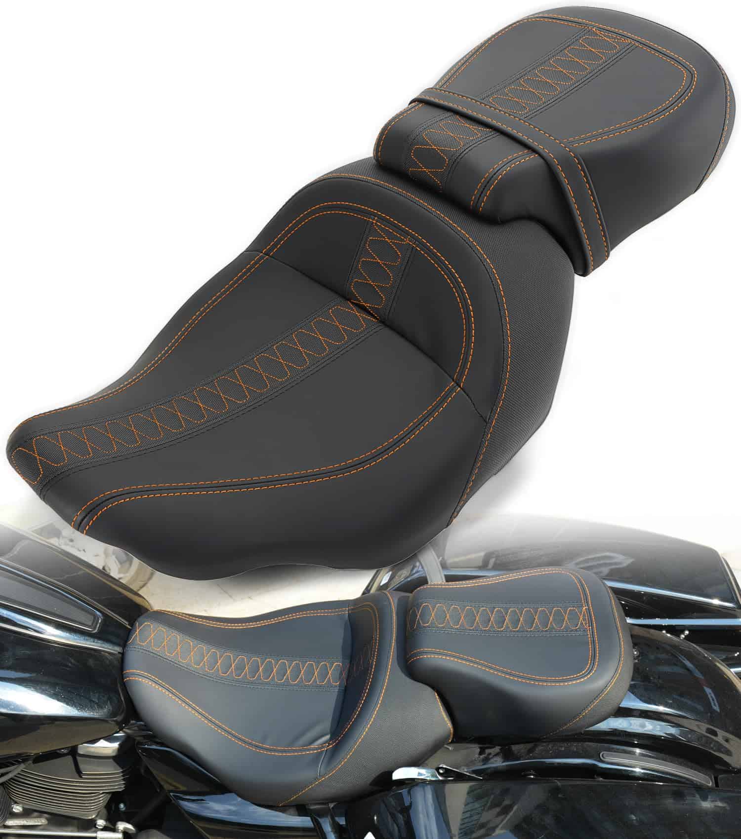 Asiento de conductor y pasajero de dos -Naranja