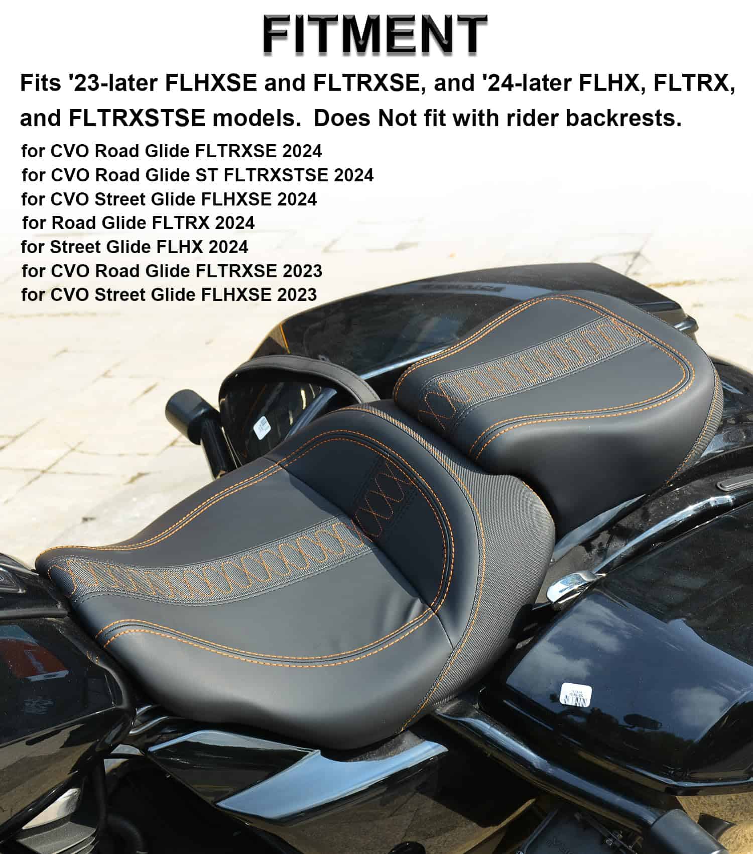 Asiento de conductor y pasajero de dos -Naranja - Imagen 8