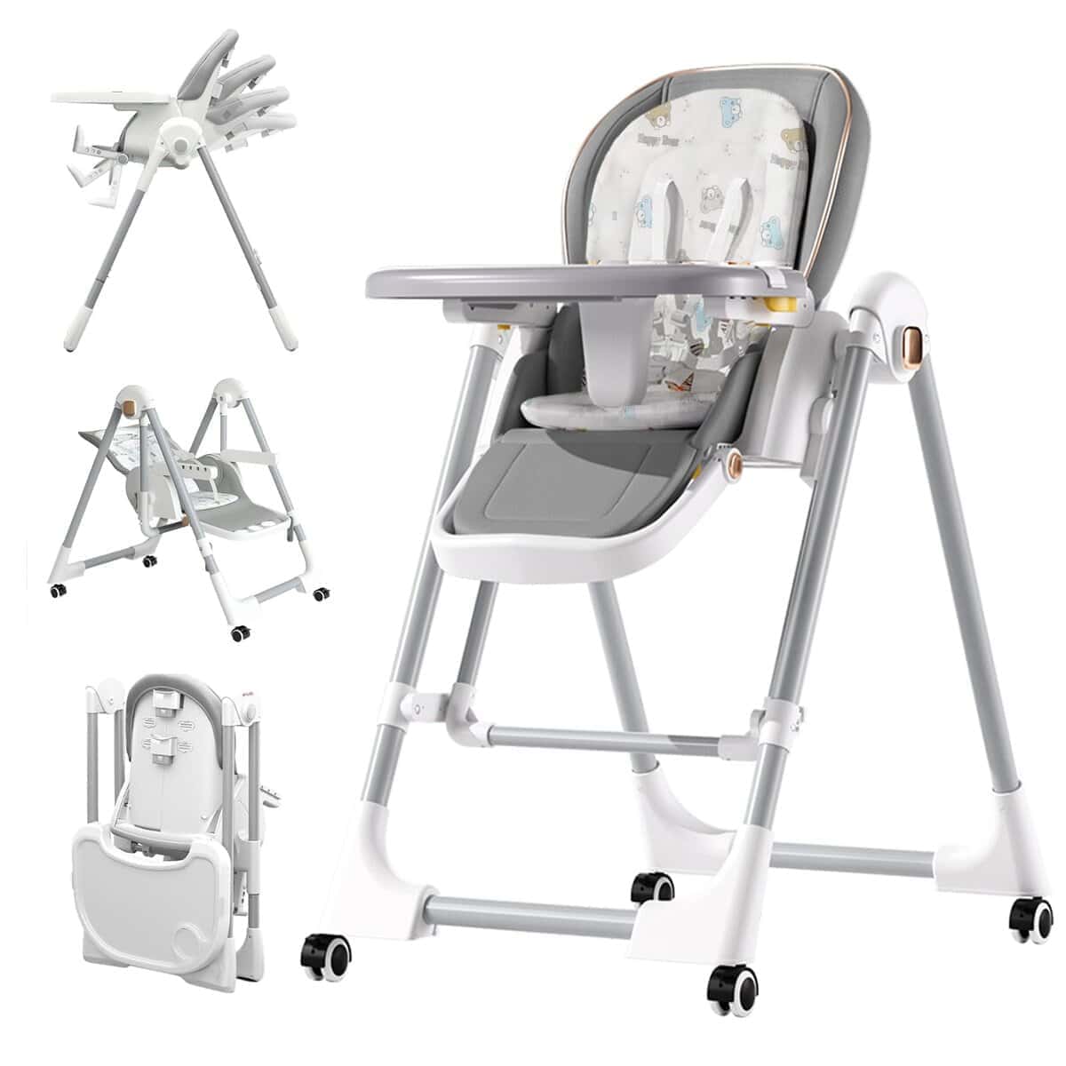 Taleco Gear Silla Alta Plegable para Bebés, 3 en 1 Silla