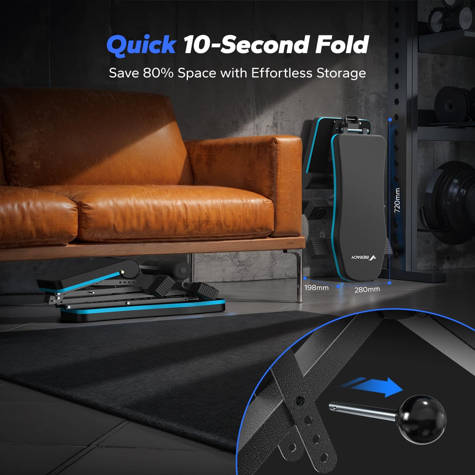 Banco de Pesas Plegable MERACH, Banco de Pesas para - Imagen 7