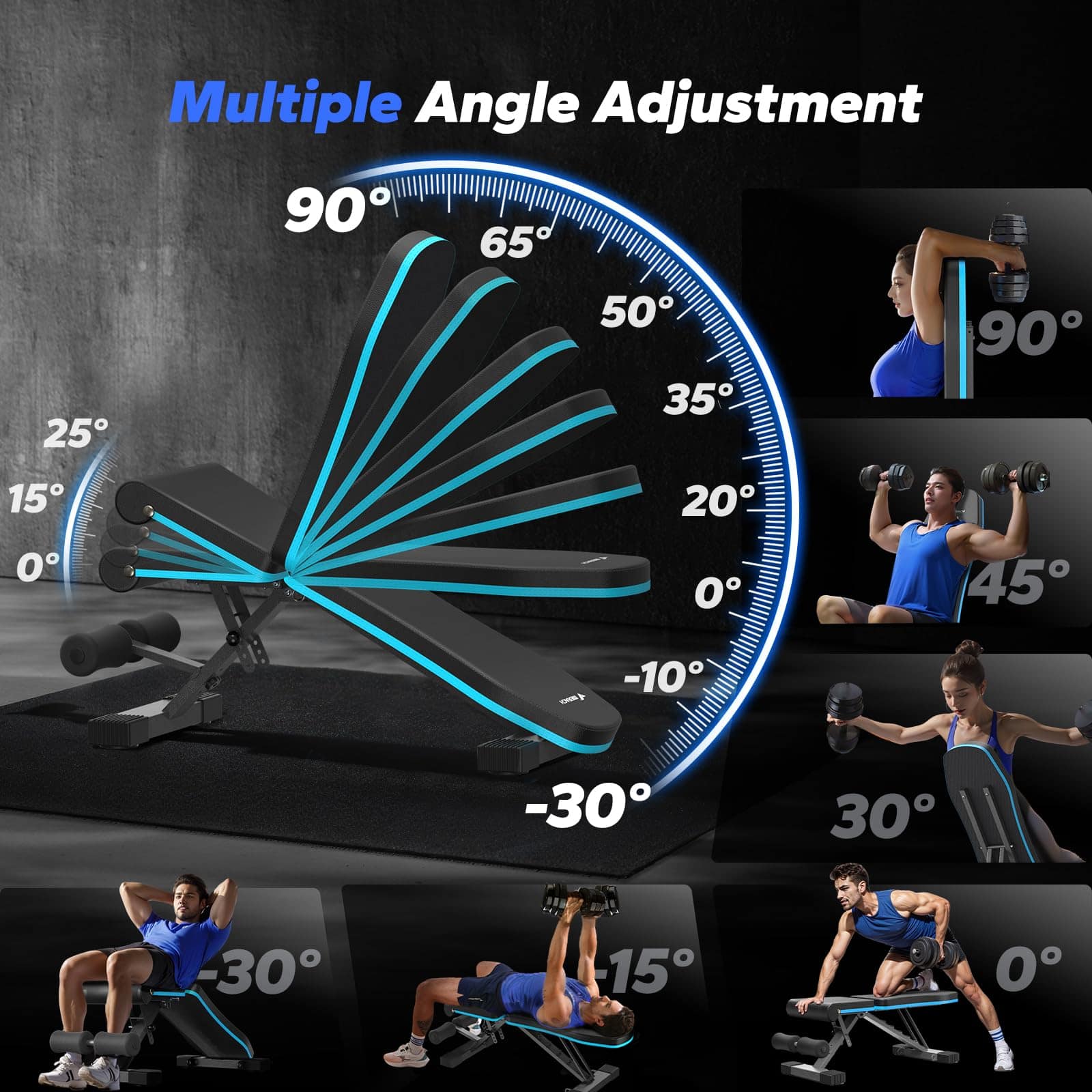 Banco de Pesas Plegable MERACH, Banco de Pesas para - Imagen 5