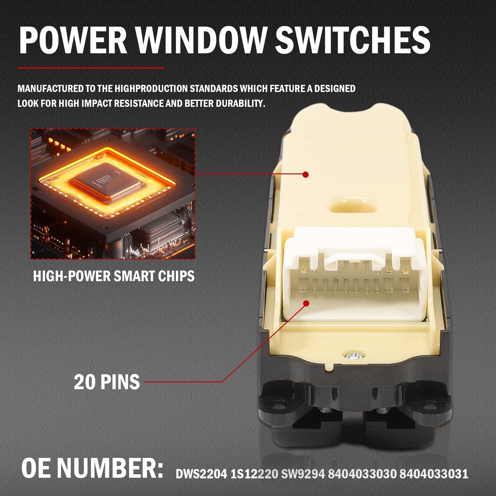Interruptor principal del elevalunas eléctrico Fraylis - Imagen 8