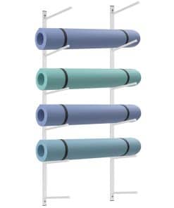 Organizador de esterilla de yoga montado en la pared